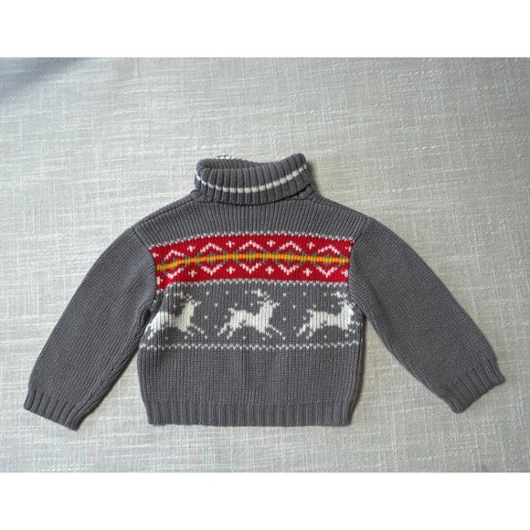 Vintage 60s / 70s Playtown Sweater Kids Size 18 Month Horse / Reindeer‎ Pattern - Picture 5 of 10